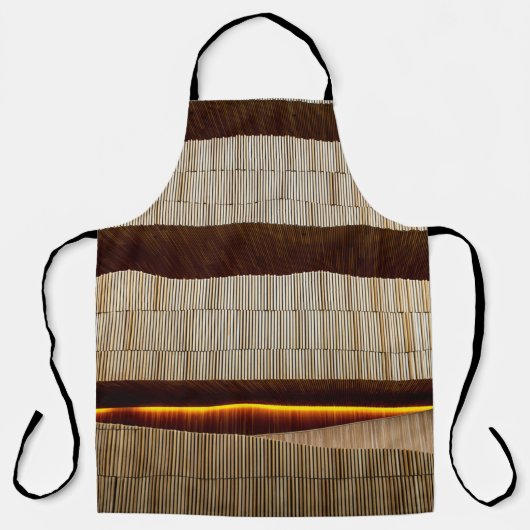 Tablier Tissu rayé noir et blanc (Recto)