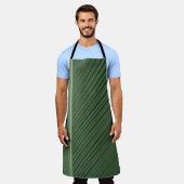 Tablier Tissu rayé vert et blanc (Porté)