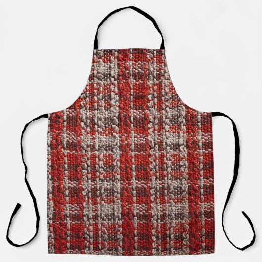 Tablier Tissu taran rouge : Arrière - plan texturé (Recto)