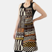 Tablier tissu tribal africain, vintage abstrait. (Insitu)