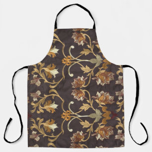 Tablier Tissu vintage avec fleurs brodées, dossier