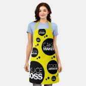 Tablier Titres drôles de cuisinier fromager chef boulanger (Porté)