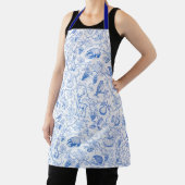 Tablier Toile Bleue Animaux de la Forêt Vignes (Insitu)