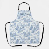Tablier Toile Bleue de Jouy Cuisine & Cuisine Cadeau (Recto)