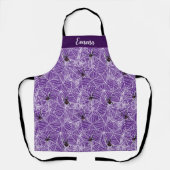 Tablier Toile d'araignée veuve noire violet  (Recto)