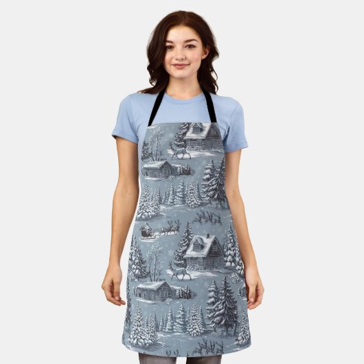 Tablier Toile de Noël (Porté)