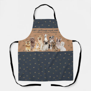 Tablier Toilettateur de chiens Gardien de chien mignon Bru