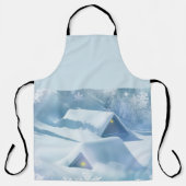 Tablier Toit surplombé de neige dans une forêt (Recto)
