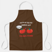 Tablier Tomates en amour Cute Romantique Saint Valentin (Recto)
