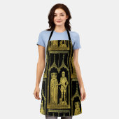 Tablier Tombeau médiéval en laiton Rubbing Chevalier, Dame (Porté)