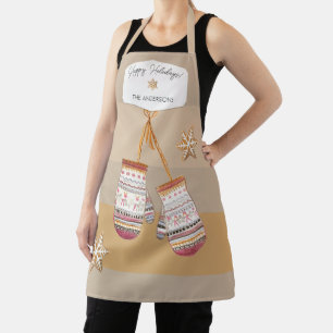 Tablier Tons de caramel pain d'épice aquarelle