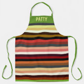 Tablier Tons de la nature Stripe personnalisée (Recto)