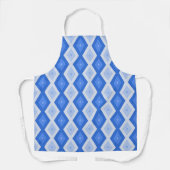 Tablier Tons de motif de diamant bleu (Recto)