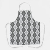 Tablier Tons de motif de diamant gris (Recto)