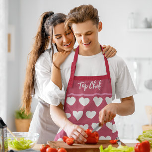Tablier "Top Chef" Amour à cuisiner Valentine Apron