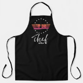 Tablier "Top Papa" Funny Black Chef Apron - Fête des pères (Recto)