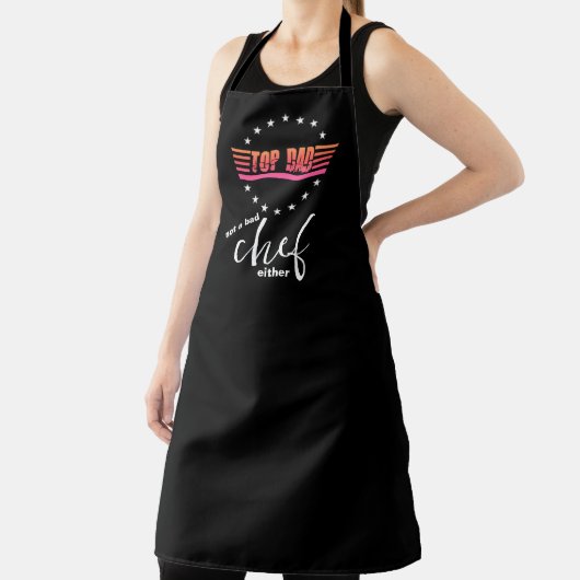 Tablier "Top Papa" Funny Black Chef Apron - Fête des pères (Insitu)