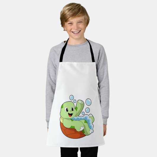 Tablier Tortue à la baignade avec mousse (Porté)