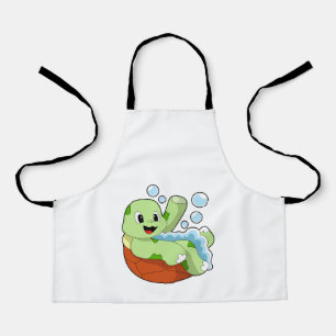 Tablier Tortue à la baignade avec mousse