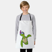 Tablier Tortue à la natation avec tuba (Porté)