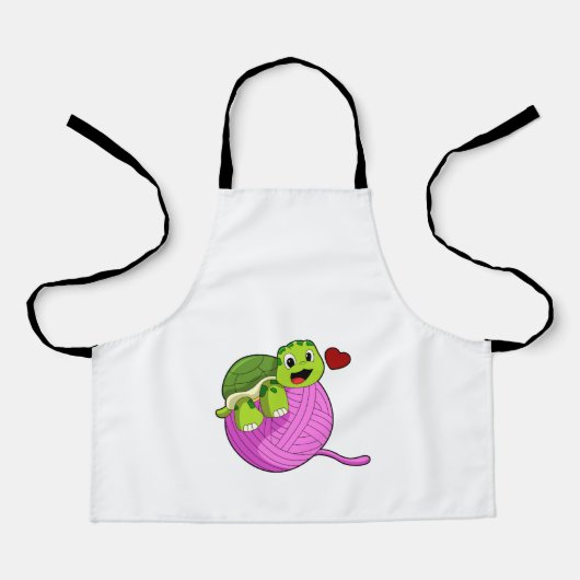 Tablier Tortue avec balle de laine (Recto)
