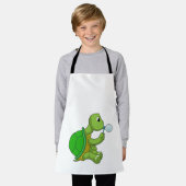 Tablier Tortue avec bulles de savon (Porté)