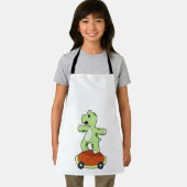 Tablier Tortue avec coquille en tant que skateboard (Insitu)