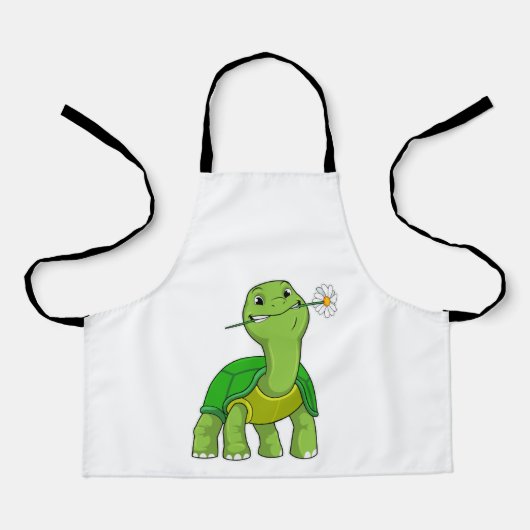 Tablier Tortue avec marguerite à fleurs (Recto)