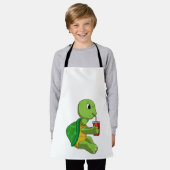 Tablier Tortue avec tasse à boire avec paille (Porté)