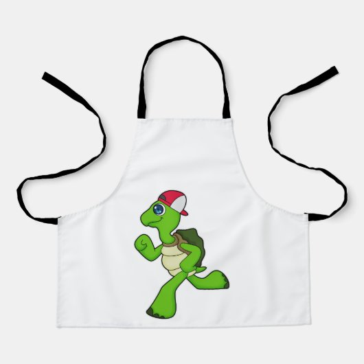 Tablier Tortue comme coureur avec Casquette (Recto)