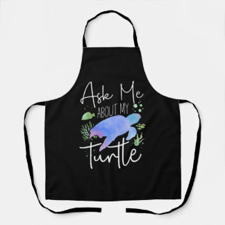 Tablier Tortue de mer Aquarelle Demander