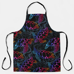 Tablier Tortue de mer psychédélique : Boho Ocean