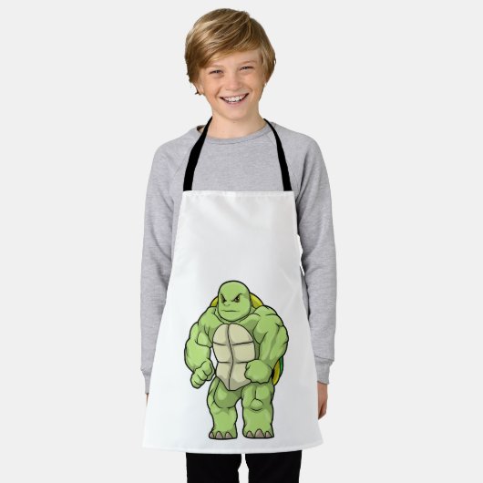Tablier Tortue en Bodybuilder avec Six pack (Porté)