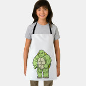 Tablier Tortue en Bodybuilder avec Six pack (Insitu)
