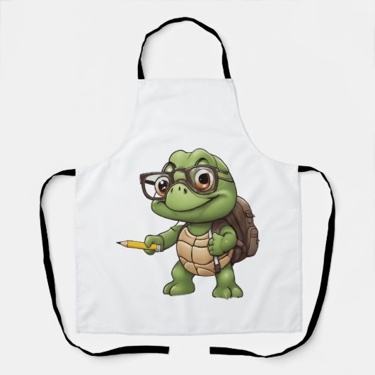 Tablier Tortue retour à l'école (Recto)