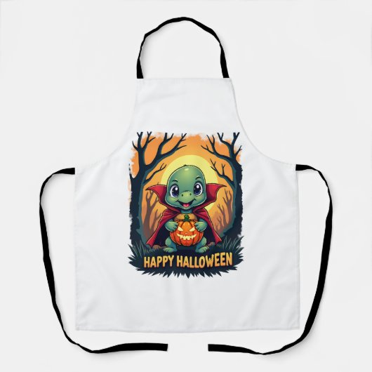 Tablier Tortue Tortue Boo Vampire Tricot Ou Traiter Hallow (Recto)