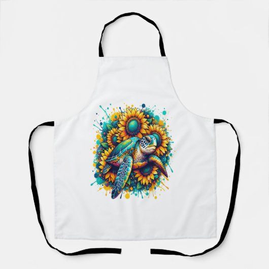 Tablier Tortue tournesol (Recto)