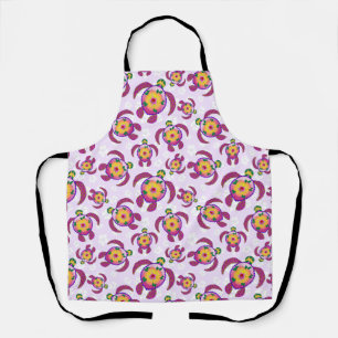 Tablier Tortues de Honu rose Hibiscus Fleurs