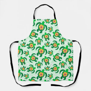 Tablier Tortues de mer vertes Honu Hibiscus Fleurs