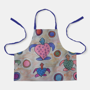 Tablier Tortues et cercles Apron