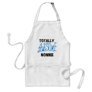 Tablier Totalement génial Nonnie Blue Text Tshirts et cade