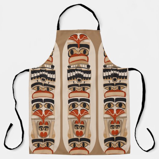 Tablier Totem Pole Cool Design artistique (Recto)