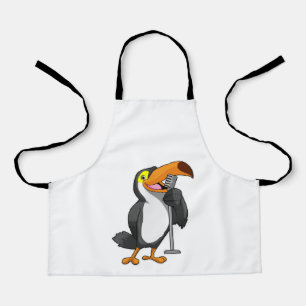 Tablier Toucan at Music with Microphone