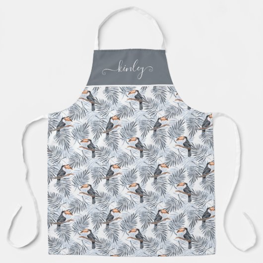 Tablier Toucan gris (Recto)