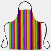 Tablier Touche de bande arc-en-ciel noir (Recto)