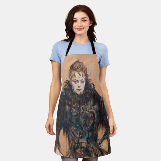 Tablier Toulouse-Lautrec - Femme avec un Boa Noir (Porté)