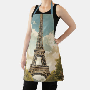 Tablier Tour Eiffel Paris Voyage Style Rétro Art Vintage