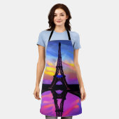 Tablier Tour Eiffel Pittoresque Au Coucher Du Soleil (Porté)