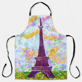 Tablier Tour Eiffel Pointillism Paysage de printemps (Recto)