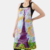 Tablier Tour Eiffel Pointillism Paysage de printemps (Insitu)